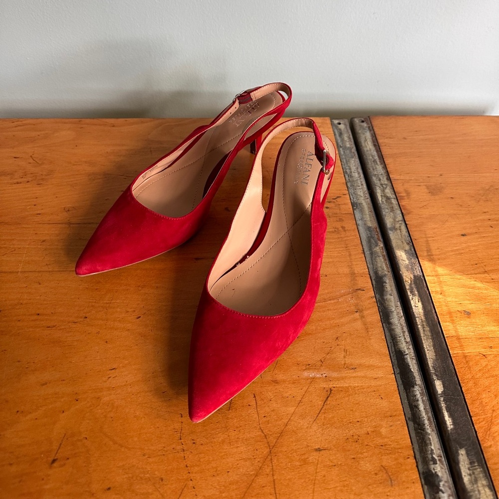 Alfani Red Slingback Heels